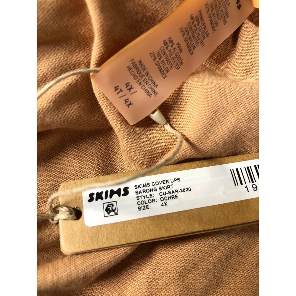 SKIMS Sarong Cover Up Skirt Side Tie Maxi Swim Cover-Up in Ochre Tan NWT 4X - Picture 5 of 7